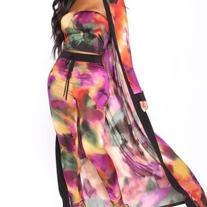 3 piece multi color legging set